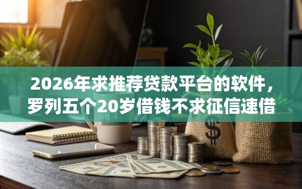 2026年求推荐贷款平台的软件，罗列五个20岁借钱不求征信速借app