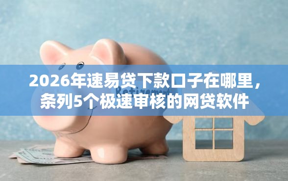 2026年速易贷下款口子在哪里，条列5个极速审核的网贷软件