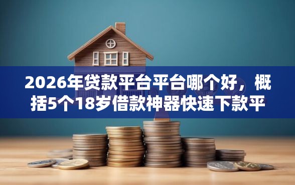 2026年贷款平台平台哪个好，概括5个18岁借款神器快速下款平台