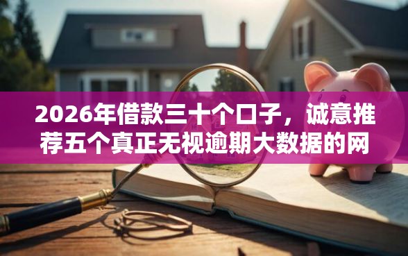 2026年借款三十个口子，诚意推荐五个真正无视逾期大数据的网贷口子