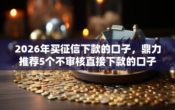 2026年买征信下款的口子，鼎力推荐5个不审核直接下款的口子