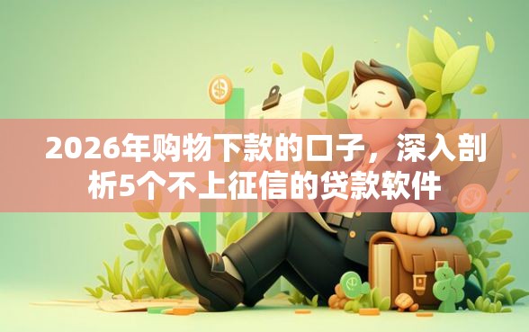 2026年购物下款的口子，深入剖析5个不上征信的贷款软件