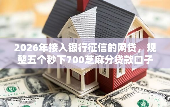 2026年接入银行征信的网贷，规整五个秒下700芝麻分贷款口子