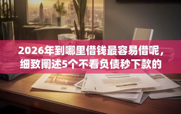 2026年到哪里借钱最容易借呢，细致阐述5个不看负债秒下款的网贷app