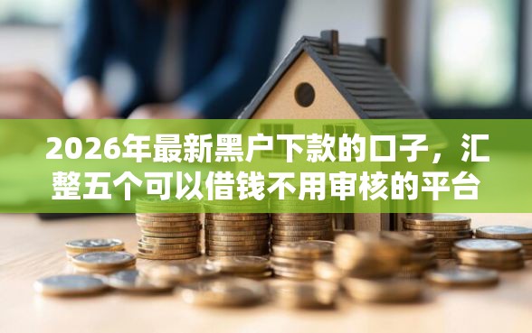 2026年最新黑户下款的口子，汇整五个可以借钱不用审核的平台