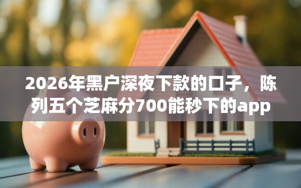 2026年黑户深夜下款的口子，陈列五个芝麻分700能秒下的app