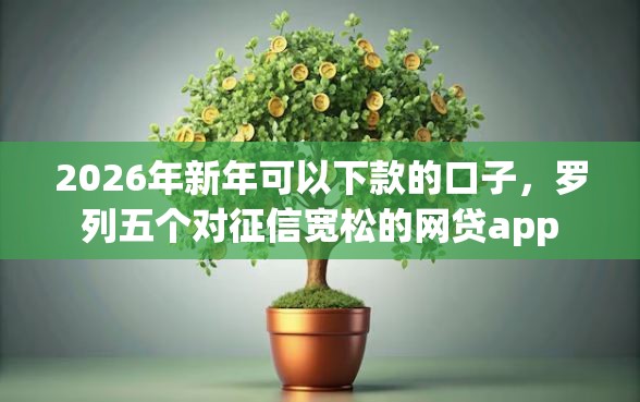 2026年新年可以下款的口子，罗列五个对征信宽松的网贷app