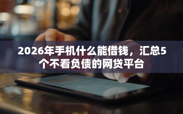 2026年手机什么能借钱，汇总5个不看负债的网贷平台
