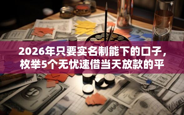 2026年只要实名制能下的口子,枚举5个无忧速借当天放款的平台 2026年只要实名制能下的口子,枚举5个无忧速借当天放款的平台