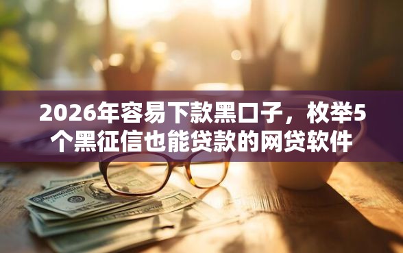 2026年容易下款黑口子，枚举5个黑征信也能贷款的网贷软件