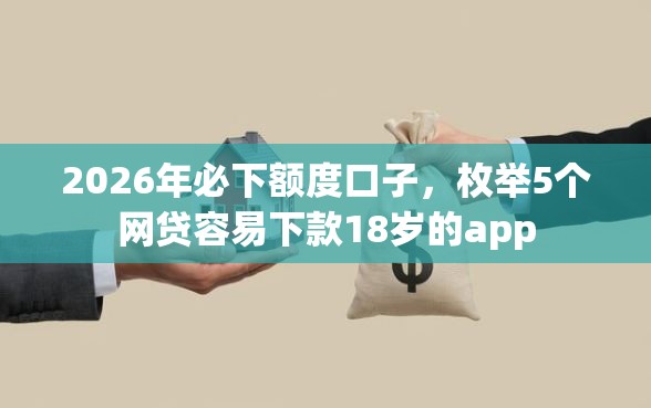 2026年必下额度口子，枚举5个网贷容易下款18岁的app