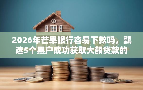 2026年芒果银行容易下款吗，甄选5个黑户成功获取大额贷款的平台