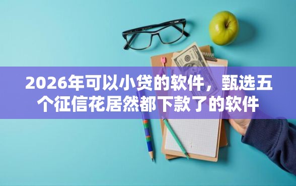 2026年可以小贷的软件，甄选五个征信花居然都下款了的软件