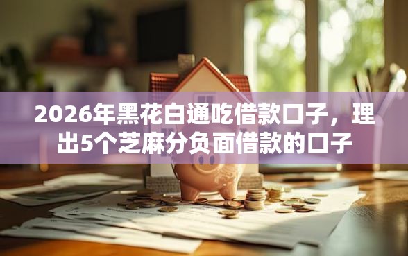 2026年黑花白通吃借款口子，理出5个芝麻分负面借款的口子