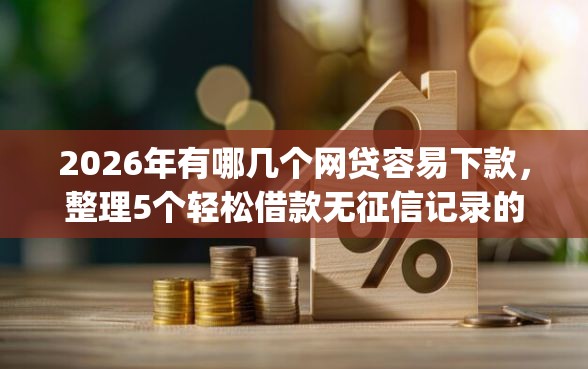 2026年有哪几个网贷容易下款，整理5个轻松借款无征信记录的app