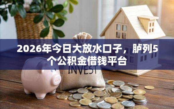 2026年今日大放水口子,胪列5个公积金借钱平台 2026年今日大放水口子,胪列5个公积金借钱平台
