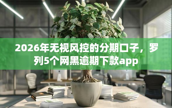 2026年无视风控的分期口子，罗列5个网黑逾期下款app