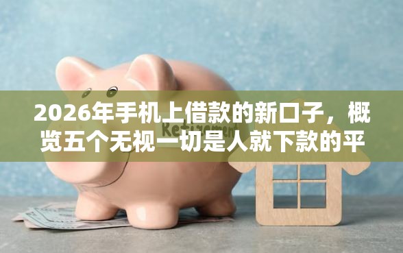 2026年手机上借款的新口子，概览五个无视一切是人就下款的平台