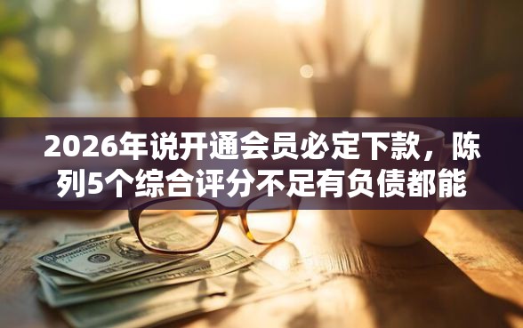 2026年说开通会员必定下款，陈列5个综合评分不足有负债都能下款软件