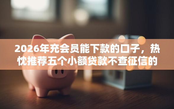 2026年充会员能下款的口子，热忱推荐五个小额贷款不查征信的口子