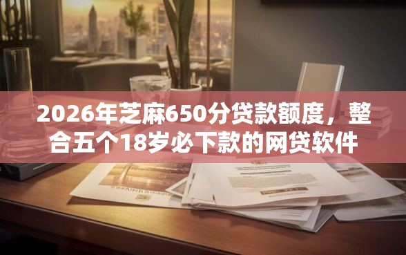 2026年芝麻650分贷款额度，整合五个18岁必下款的网贷软件