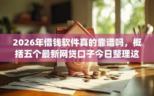 2026年借钱软件真的靠谱吗，概括五个最新网贷口子今日整理这五个app