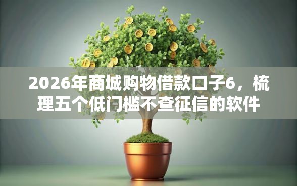 2026年商城购物借款口子6，梳理五个低门槛不查征信的软件