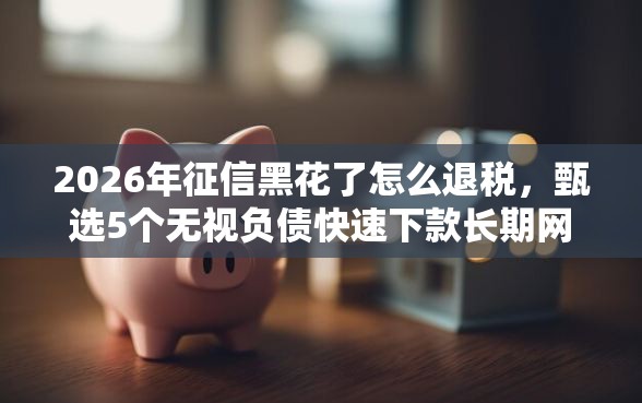 2026年征信黑花了怎么退税，甄选5个无视负债快速下款长期网贷的平台