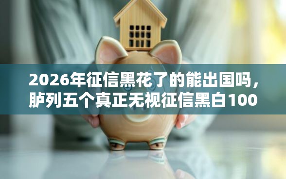 2026年征信黑花了的能出国吗，胪列五个真正无视征信黑白100%秒下网贷