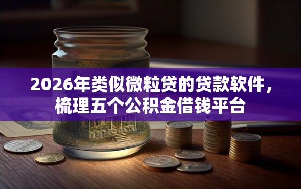 2026年类似微粒贷的贷款软件，梳理五个公积金借钱平台