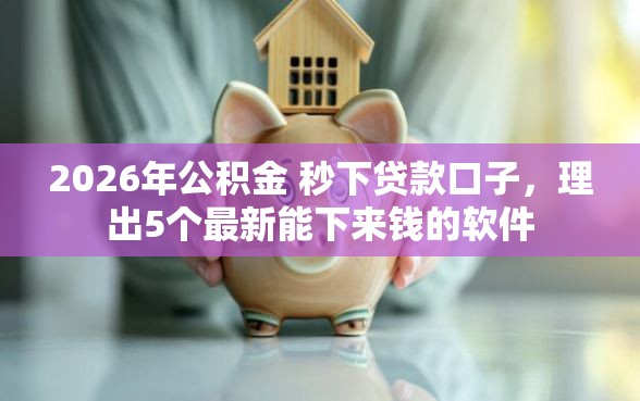 2026年公积金 秒下贷款口子，理出5个最新能下来钱的软件