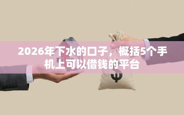 2026年下水的口子，概括5个手机上可以借钱的平台