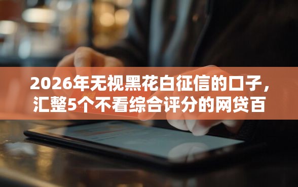 2026年无视黑花白征信的口子，汇整5个不看综合评分的网贷百分百下款口子