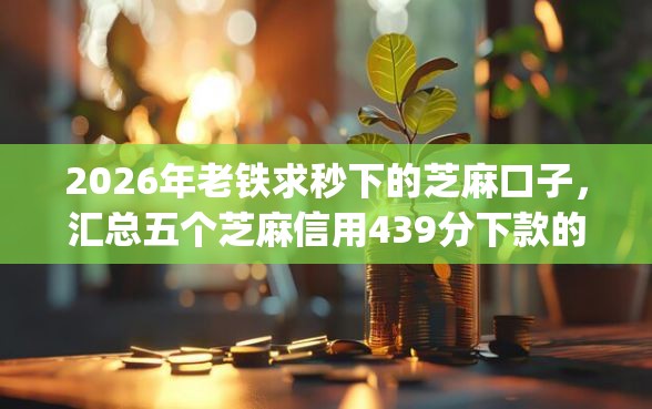 2026年老铁求秒下的芝麻口子，汇总五个芝麻信用439分下款的app