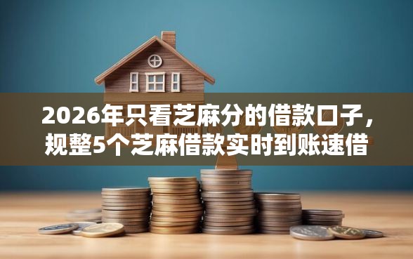 2026年只看芝麻分的借款口子，规整5个芝麻借款实时到账速借软件