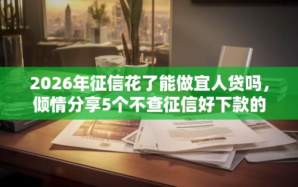 2026年征信花了能做宜人贷吗，倾情分享5个不查征信好下款的网贷平台