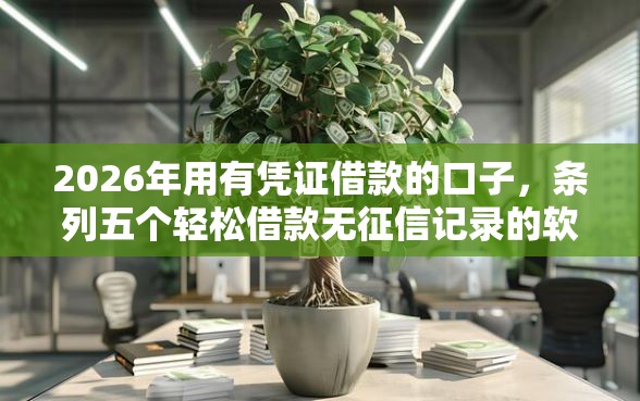 2026年用有凭证借款的口子，条列五个轻松借款无征信记录的软件