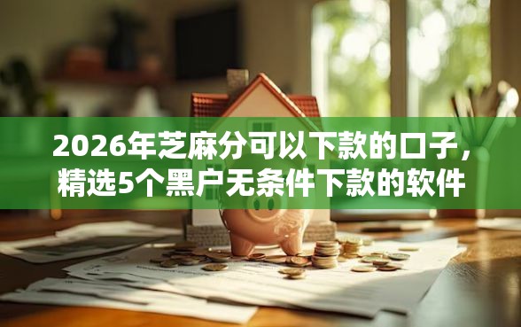 2026年芝麻分可以下款的口子，精选5个黑户无条件下款的软件
