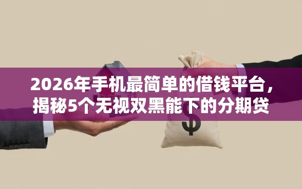 2026年手机最简单的借钱平台，揭秘5个无视双黑能下的分期贷