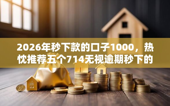 2026年秒下款的口子1000，热忱推荐五个714无视逾期秒下的软件