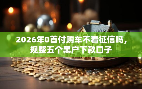 2026年0首付购车不看征信吗，规整五个黑户下款口子
