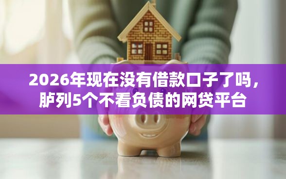 2026年现在没有借款口子了吗，胪列5个不看负债的网贷平台