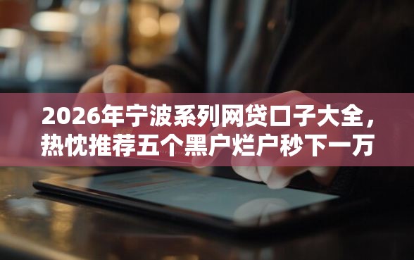 2026年宁波系列网贷口子大全，热忱推荐五个黑户烂户秒下一万