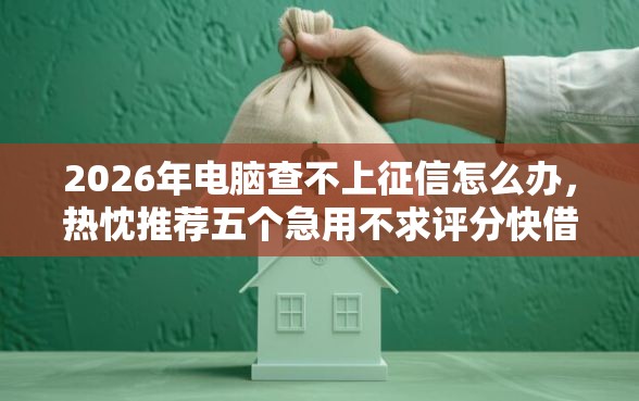 2026年电脑查不上征信怎么办，热忱推荐五个急用不求评分快借无忧的口子