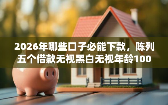2026年哪些口子必能下款，陈列五个借款无视黑白无视年龄100%秒过app