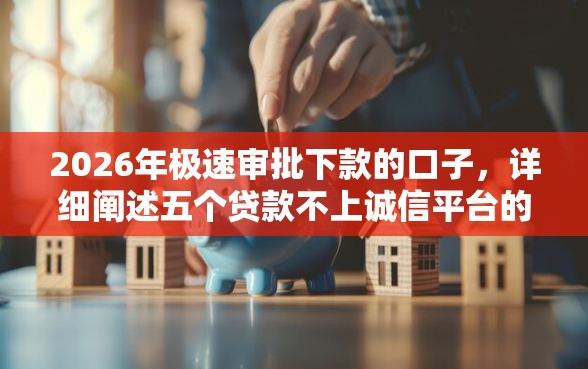 2026年极速审批下款的口子，详细阐述五个贷款不上诚信平台的平台