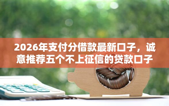 2026年支付分借款最新口子，诚意推荐五个不上征信的贷款口子