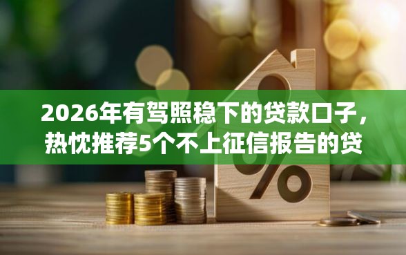 2026年有驾照稳下的贷款口子，热忱推荐5个不上征信报告的贷款app