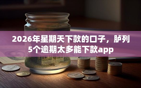 2026年星期天下款的口子，胪列5个逾期太多能下款app