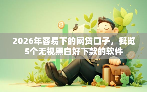2026年容易下的网贷口子，概览5个无视黑白好下款的软件